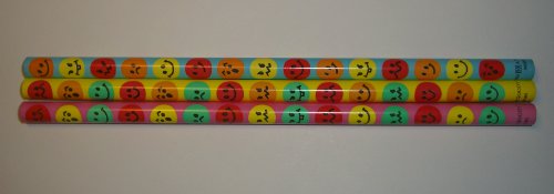 Smile Boy Smiley Faces HB #2 School Pencil, No Eraser. 12 Pack.
