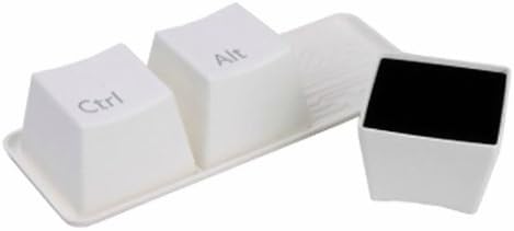 Coniwa Creative fashion ctrl-alt-del keyboard coffee tea cups Set/Creative Flowerpot (White)