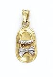 14K 2T Pol Baby Girl Shoe Pend - GH14637