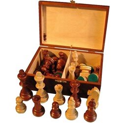 3 3/4 Standard Staunton Chess Pieces #6 in Dark Wood Box 31CygM3d3xL 3 3/4 Standard Staunton Chess Pieces #6 in Dark Wood Box