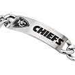 Stainless Steel Kansas City Chiefs Name Logo ID Bracelet