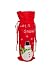 Liquor Wine Bottle Cover Jacket Red Felt says Let It Snow with Snowman