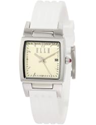 ELLETIME Womens EL20040P01N White Silicone Band Watch