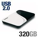 Toshiba 320 GB USB 2.0 Portable External Hard Drive HDDR320E04XW (Vivid White)