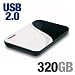 Toshiba 320 GB USB 2.0 Portable External Hard Drive HDDR320E04XW (Vivid White)