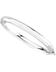 N/A 14K White Gold Bangle Bracelet