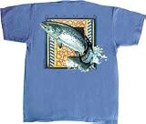 Flying Fisherman Native Angler Collection Salmon Short Sleeve Tee Shirt T1559 X-Large