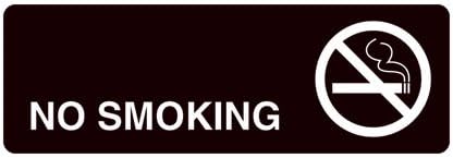 No Smoking Acrylic Facility Sign (White with black copy)