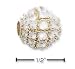 Sterling Silver 11mm CZ Disco Ball Slider Pendant