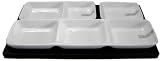 1-2-3 Ceramic and Wood Serving Tray