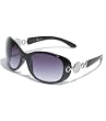 G by GUESS Contoured Logo Sunglasses, BLACK