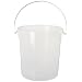 Rubbermaid Commercial 5729-24 Polypropylene Storage Container without Lid, Round, 14" Height, Clear