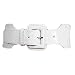 WHITE PATENT LEATHER ELASTIC STRETCH BELT