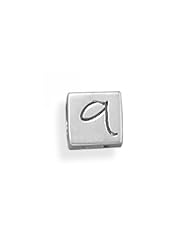 MMA Silver - Oxidized q Cube Bead