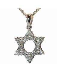 14k Solid Gold Diamond Star of David Necklace (1.47 cts.tw.)