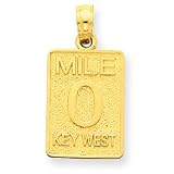 14k Mile 0 Key West Mile Marker Pendant