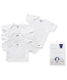 Gerber Brand 4 Pack Organic Onesies, White, Newborn