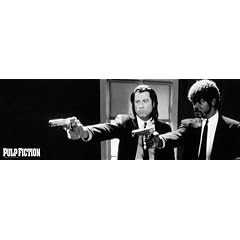 1art1 40459 Pulp Fiction - B und W Guns I T�r-Poster (158 x 53 cm)