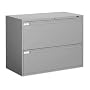 36"W 2 Drawer Binder Lateral File - Gray