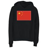 Hoodie Womens Black ” China Flag ” Countries