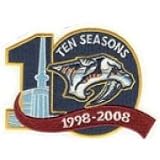 Nashville Predators 10th Anniversary Patch