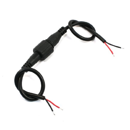 LED Strip DC 5.5mm x 2.1mm M/F Waterproof Power Connector Cable Black