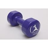 Vinyl Dumbbell 15 LB, Dark Blue, Single