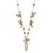 16"+2" Extension Drop Necklace with Peridot,Carnelian,Cultured Freshwater Pearl,Crystal and Fluorite