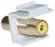 RCA Keystone Insert, Female / Female Coupler, White (Yellow RCA)