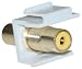 RCA Keystone Insert, Female / Female Coupler, White (Yellow RCA)