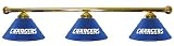 San Diego Chargers Pool Table Light - Brass Bar