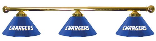 San Diego Chargers Pool Table Light - Brass Bar