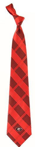Eagles Wings Georgia Bulldogs Woven Plaid Necktie