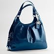Coach Large Maggie Shoulder Hobo Bag Purse Tote 13904 Cobalt Blue Patent