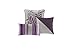 Madison Park Amherst Faux Silk Comforter Set - Casual Contemporary Design, All Season Down Alternative Bedding, Matching Shams, Bedskirt, Decorative Pillows, Purple Queen(90