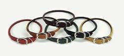 Leather Round Collar Red 1X24