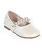 iGirldress Infant Toddler Girls Straps Flower Girls Shoes S116 Ivory Size 4