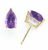 14k 8x5mm Pear Tanvorite earring XE81TV