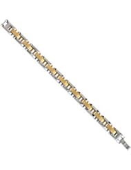 Stainless Steel Link Bracelet 08.50 Inch Gold Immerse lating B407