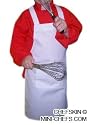 CHEFSKIN LIGHTWEIGHT WHITE APRON KIDS CHILDREN FITS 2-7 YR OLDS 15x21 INCHES REAL FABRIC 100% POLY GIFT PARTY FAVOR NICE