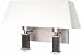 Brockton Collection Satin Steel/Leather Finish 2-Lite Wall Lamp