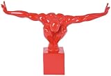 Kare 30794 Deko Objekt Athlet Small 0.29 x 0.43 x 0.15 m Fiberglas, Fu&szlig;:Fiberglas, rot