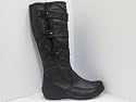 Ladies Flat, Knee Boots with Side Zip and Triple Tieable Straps - F4219