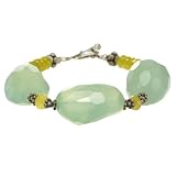 Handmade Chalcedony and Jade Bracelet
