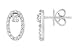 1/3 Carat Diamond 14K White Gold Earrings By Dalumi