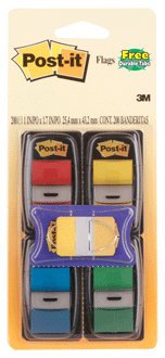 New Post-It Tape Flag W/ FREE Arrow Tape Ones Bonus Pack Asst 1in 4 Pk BP W/ Durable Tabs