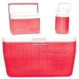Coleman Cooler Combo (Red, 48-Qt / 5 Qt / 1/3 Gallon)