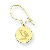 14K Arizona Cardinals Disc Logo & Team Name Kidney Earrings