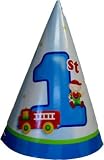 8 Pack Fun At One Boy Party Hats