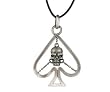 Spade and Skull Pendant - Pewter - 2'' Height Spade and Skull Pendant - Pewter - 2'' Height